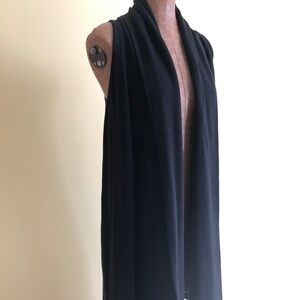 NWOT Sleeveless Black Sweater Coat or Wrapped Dress by INC International